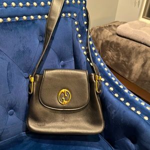 Gucci Black Classic Shoulder Bag 10 1/2” x 9” x 2 1/2” with a 14” length strap